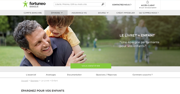 Fortuneo pour enfant